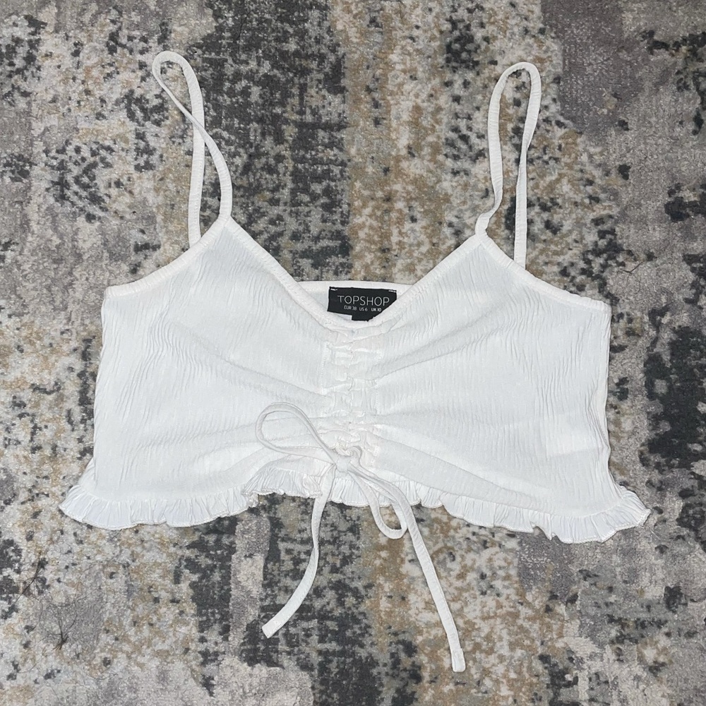 Top Shop / TopShop White Crop Tank Top 6